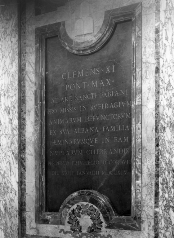 lapide - ambito romano (sec. XVIII)